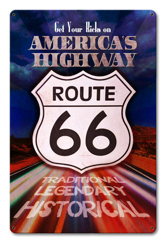 America's Highway Vintage Sign Metal Sign