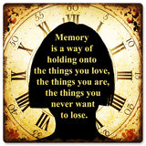 Memory Is A Way Vintage Sign Metal Sign