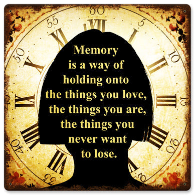 Memory Is A Way Vintage Sign Metal Sign
