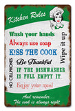 Kitchen Rules Vintage Sign Metal Sign