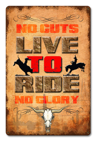 No Guts No Glory Vintage Sign Metal Sign