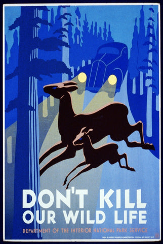 Don't Kill Our Wildlife Vintage Sign Metal Sign