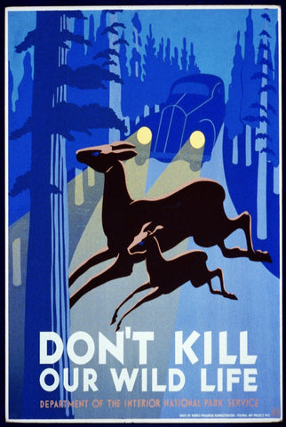 Don't Kill Our Wildlife Vintage Sign Metal Sign