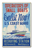 Recruiting Station Operations Small Boats Vintage Sign Metal Sign