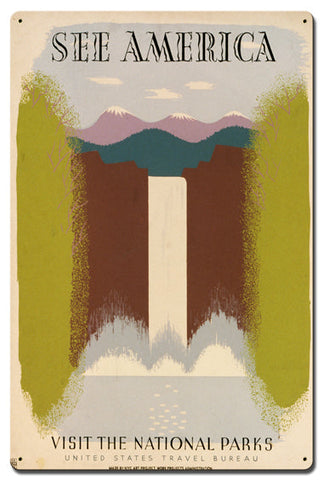 See America Vintage Sign Metal Sign