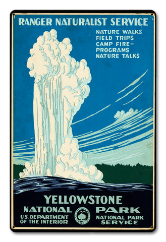 Ranger Naturalist Service Vintage Sign Metal Sign
