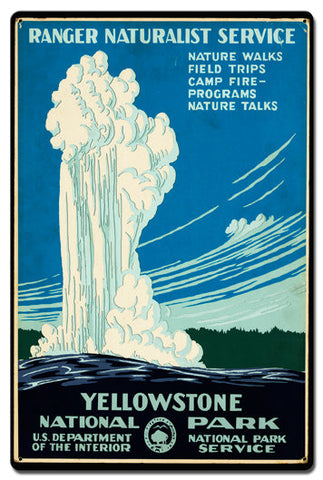 Ranger Naturalist Service Vintage Sign Metal Sign