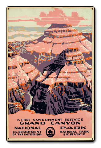 Grand Canyon National Park Vintage Sign Metal Sign
