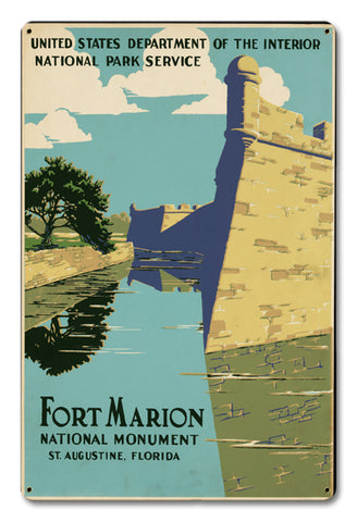 Fort Marion Vintage Sign Metal Sign
