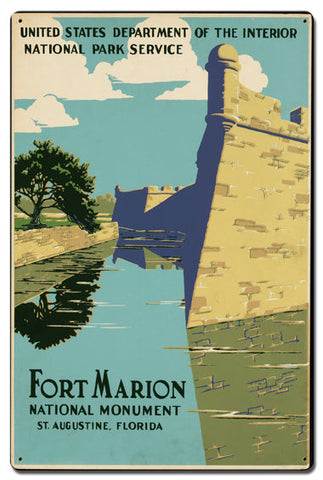 Fort Marion Vintage Sign Metal Sign