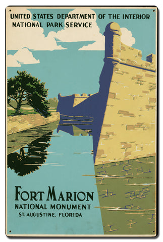 Fort Marion Vintage Sign Metal Sign