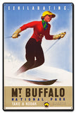 Mt Buffalo Skiing Vintage Sign Metal Sign