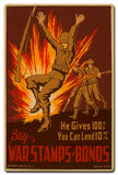 Buy War Stamps Bonds Vintage Sign Metal Sign