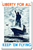 Liberty For All Vintage Sign Metal Sign