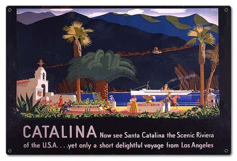 Catalina Now See Catalina Vintage Sign Metal Sign