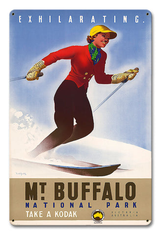 MT Buffalo National Park Vintage Sign Metal Sign