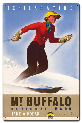 MT Buffalo National Park Vintage Sign Metal Sign