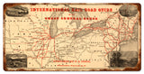 International Railroad Guide Central Route Vintage Sign Metal Sign
