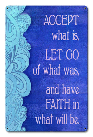 Accept What Is Vintage Sign Metal Sign