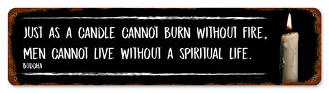 Just As A Candle Vintage Sign Metal Sign