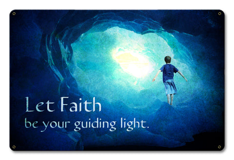 Let Faith Be Your Guide Vintage Sign Metal Sign
