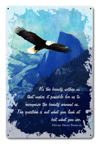 The Beauty Within Us Vintage Sign Metal Sign