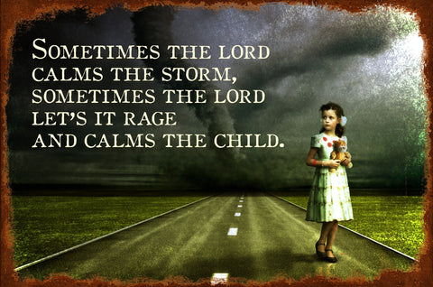 Calm The Storm Vintage Sign Metal Sign