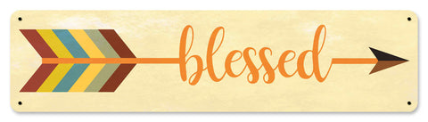 Blessed Arrow Vintage Sign Metal Sign