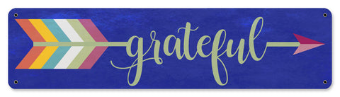 Grateful Arrow Vintage Sign Metal Sign