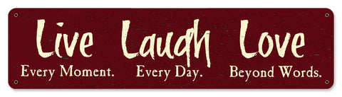 Live Laugh Love Vintage Sign Metal Sign
