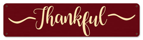 Thankful Vintage Sign Metal Sign