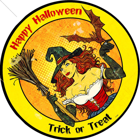 Happy Halloween Witch Vintage Sign Metal Sign