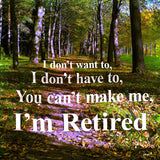 Don't Want To I'm Retired Vintage Sign Metal Sign