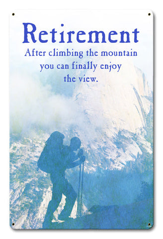 Retirement Enjoy The View Vintage Sign Metal Sign