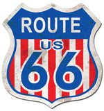 Route 66 Red White Blue Vintage Sign Metal Sign