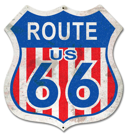 Route-66-Red-White-Blue-Vintage-Sign-Metal-Sign