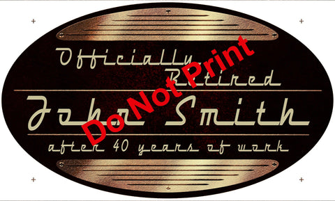 Officially Retired Retro Vintage Sign   Personalized Metal Sign