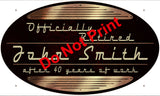 Officially Retired Retro Vintage Sign - Personalized Metal Sign