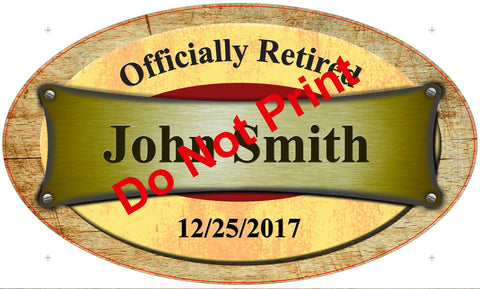 Retired Rustic Vintage Sign - Personalized Metal Sign