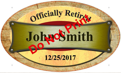 Retired Rustic Vintage Sign   Personalized Metal Sign