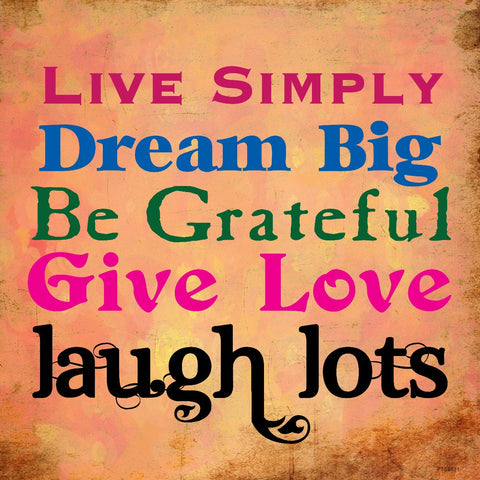 Live Simply Laugh Lots Vintage Sign Metal Sign