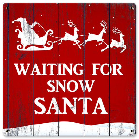 Waiting-For-Santa-Vintage-Sign-Metal-Sign