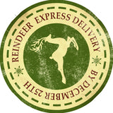Reindeer Express Delivery` Vintage Sign Metal Sign