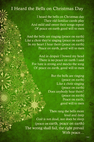 I Heard The Bells Vintage Sign Metal Sign