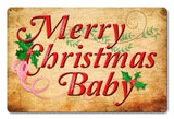 Merry Christmas Baby Vintage Sign Metal Sign