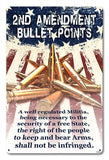 2nd Amendment Bullet Points Vintage Sign Metal Sign