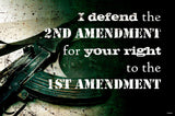 I Defend The 2nd Amendment Vintage Sign Metal Sign