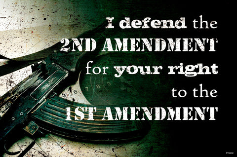 I Defend The 2nd Amendment Vintage Sign Metal Sign