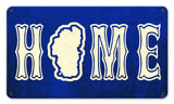 Blue Starburst Metal Sign