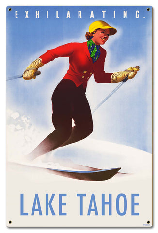Exhilarating Lake Tahoe Vintage Sign Metal Sign